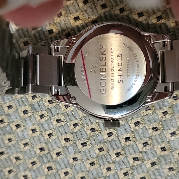 NWT GOMELSKY by Shinola Stainless Steel Watch MOP Face Gold Dial & Markers - Picture 7 of 16